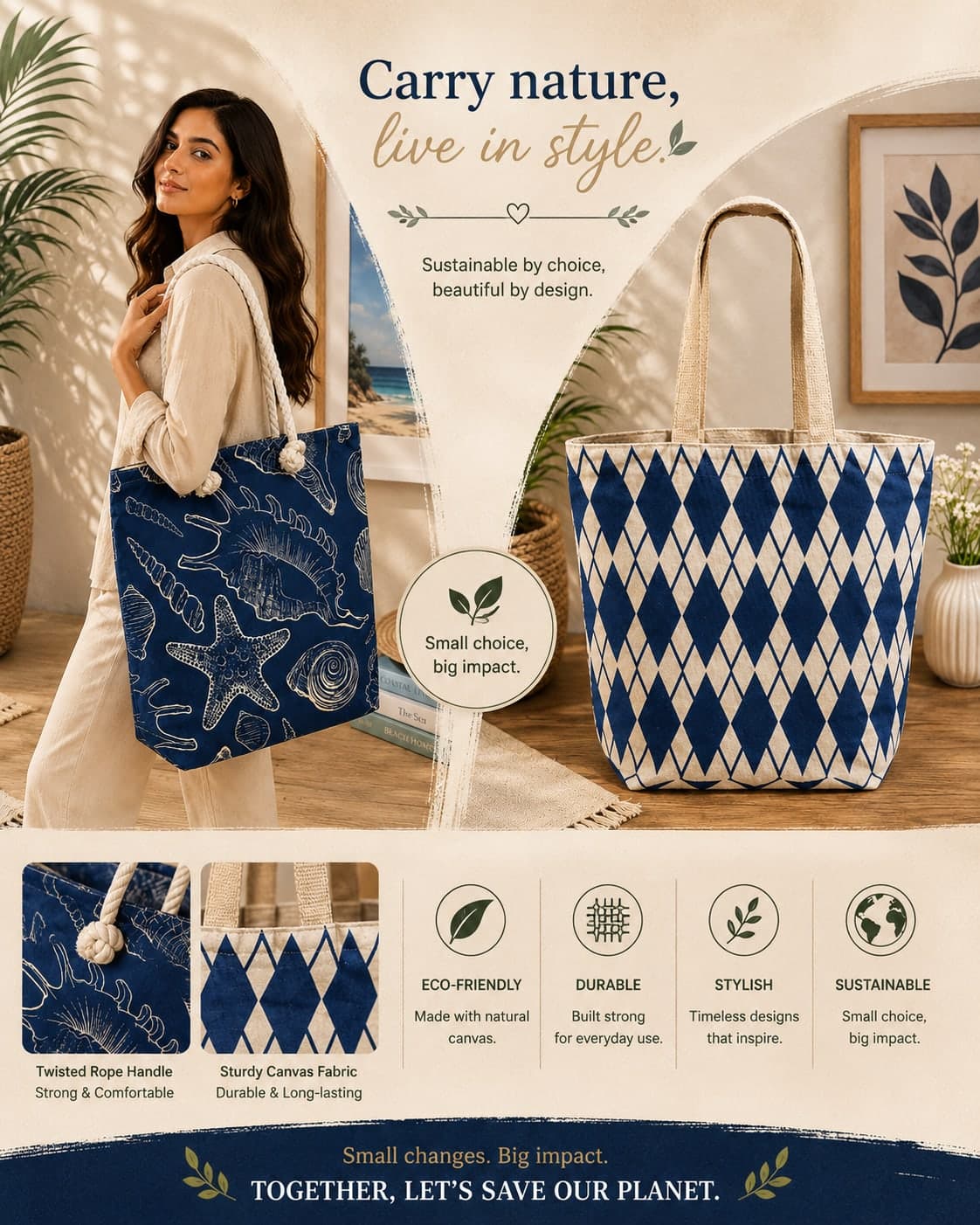 Custom branded eco bags